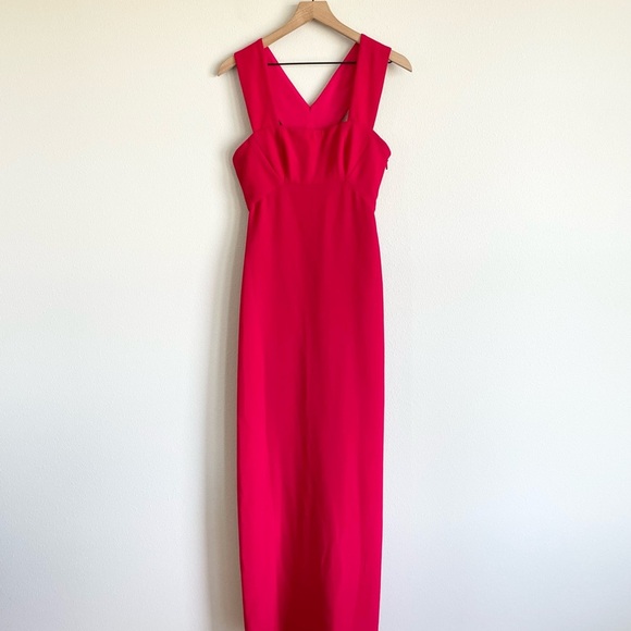 BCBGMAXAZRIA Agata Red Gown Dress formal prom homecoming wedding gala black tie - Picture 3 of 10